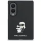 Karl Lagerfeld Saffiano Karl&Choupette Pin Case for Samsung Galaxy Z Flip7 - Black