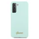 Guess Samsung Galaxy S21+ Case Silicone Script Metal Logo, Blue