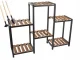Wooden Flower Stand / Shelf Unit with 6 Shelves, Brown, 96x74x25 cm