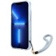 Guess Translucent Strap Case for iPhone 13 mini, Blue