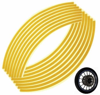 Reflective stickers for wheels yellow