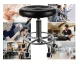 Adjustable Hairdresser Beauty Master Chair Beauty Salon and Spa Stool, Black