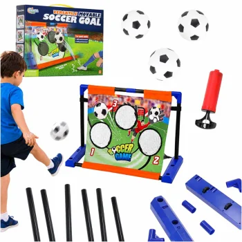 Judantys futbolo vartai su taikiniu ir 3 kamuoliais vaikams
