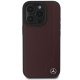 Mercedes iPhone 16 Pro Max Case Wood Imitation Leather MagSafe, Red