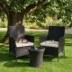 2-Piece Garden Armchair Set with Cushions MultiGarden, Black
