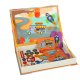Magnētiski izglītojošs radošais dēlis bērniem ar transporta figūriņām, 26x19cm | Magnetic Educational Creative...