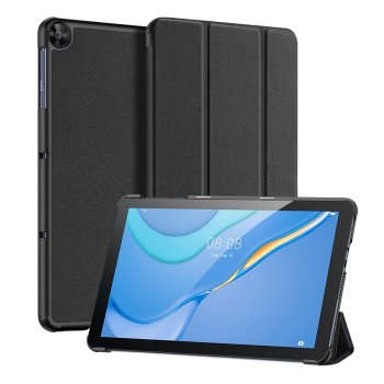 Huawei MatePad T 10s (AGS3-L09, AGS3-W09) DUX DUCIS Tri-fold Stand PU Leather Tablet Cover Case, Black