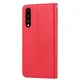 Huawei P20 2018 (EML-L29) PU Leather Wallet Book Case Cover, Red
