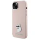 Karl Lagerfeld iPhone 15 Plus Case HC Silicone C Metal Pin, Pink