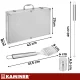 26-Piece Stainless Steel BBQ Tool Set Kaminer with Aluminum Case, Grey