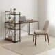 ModernHome Computer Desk with Bookshelf 120x60 cm, Dark Walnut