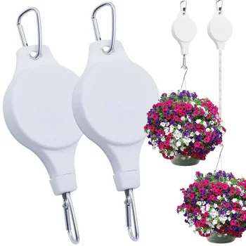 Adjustable Retractable Hanging Hook for Plant Pots, 2 pcs
