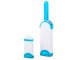 Double-sided brush for removing pet hair and lint from clothes and upholstery, blue