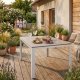 Садовый стол на 6 персон 156x78 см Polywood MultiGarden, бежевый белый