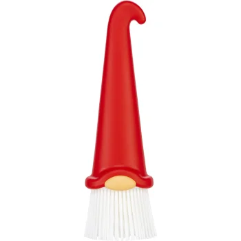 OTOTO Gnomeo Silicone Basting and Pastry Brush, White / Red
