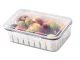 Produce Saver Fridge Organizer with Colander Basket, Clear