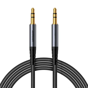 Joyroom SY-A08 3.5 mm AUX Stereo Audio Cable, 1.2m, Black