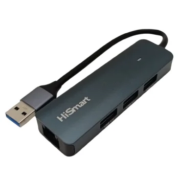 Extra Digital USB-A Adapter with 3x USB 3.0 and RJ45, Gray