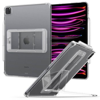 Apple iPad Pro 12.9 (2020 2021 2022) Spigen Airskin Hybrid "S" TPU Case Cover, Crystal Clear | Planšetes Vāks Maks...