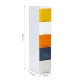 Modernhome Kids Shelf Unit with 5 Drawers and Wheels, Multicolor