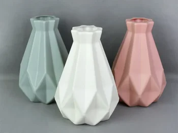 Unbreakable Plastic Flower Vase, Scandinavian Style, 20 cm