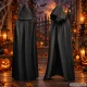 Kids Halloween Costume Cloak with Hood 80 cm, Black