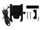 Motorcycle Phone Mount with USB Charger, Adjustable Handlebar Holder, Black