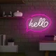 Forever Light HELLO LED Neon, Pink and White
