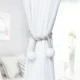 Magnetic Curtain Tie-Back with Pearl, White