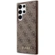 Guess 4G Metal Gold Logo Case for Samsung Galaxy S23 Ultra S918, Brown