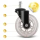 Sofotel Transparent Rubber Wheels for Office Chairs, 5 Pcs