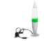 Lava Lamp with Wax, Silver with Green Wax, 34.5 cm