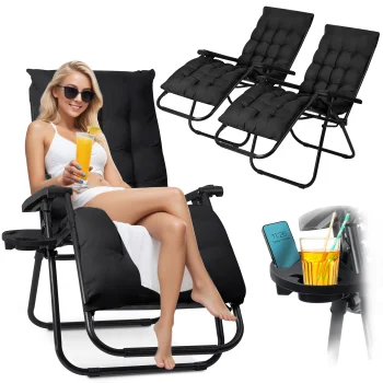 Sofotel ChillWell folding garden lounger with cushion set of 2 pcs