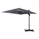 Plonos 488300 Folding Garden Umbrella 420 cm with Cover, Graphite