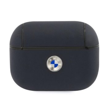 BMW BMAPSSLNA AirPods Pro cover navy Geniune Leather Silver Logo