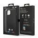BMW iPhone 14 Plus Case Leather Stamp Tricolor, Black