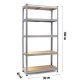 Humberg Metal Shelving Unit Set of 2, 180 x 90 x 40 cm, HR-812