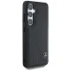 Mercedes Leather Curved Stitches Case for Samsung Galaxy S25 - Black