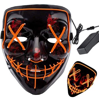 Glowing LED Purge Mask for Halloween and Costume Parties