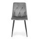Modernhome Set of 4 Velour Dining and Living Room Chairs, Grey