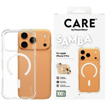 CARE by PanzerGlass Fashionable Samba Case w. White MagSafe iPhone 17 Pro - Transparent