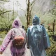 Bakalu Raincoat in a Ball with Carabiner, 3 pcs, Red