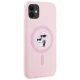 Karl Lagerfeld Silicone Karl&Choupette MagSafe Case for iPhone 11 6.1\" - Pink