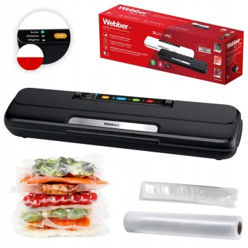 Webber 05V168C Vacuum Sealer for Food Packaging, 110W, Black