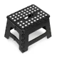 Modernhome Folding Plastic Step Stool, 22 cm, Black
