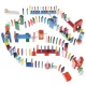 Kruzzel 00022914 Wooden Domino Set with Marble Run, 407 Pieces