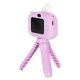 Kids Digital Camera with Tripod and Selfie Cam, Unicorn Toy for Girls, Purple