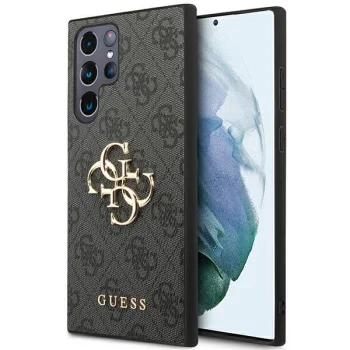 Guess 4G Big Metal Logo Case for Samsung Galaxy S24 Ultra, Black