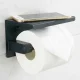 Toilet Paper Holder with Shelf, White