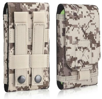 Waterproof phone and document pouch with belt, camouflage